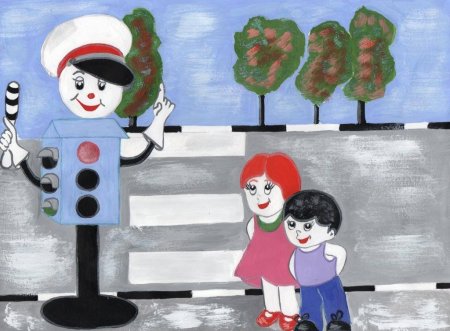 Светофор из геометрических фигур