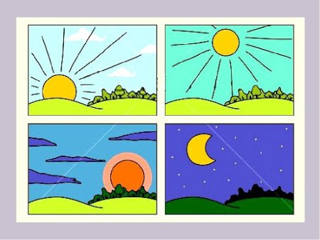 Рассвет гуашью