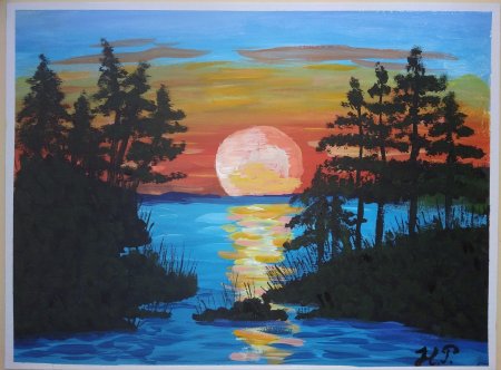 Рисование восхода солнца