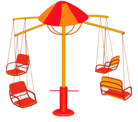 Карусель на белом фоне