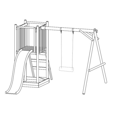 Детские качели на площадке