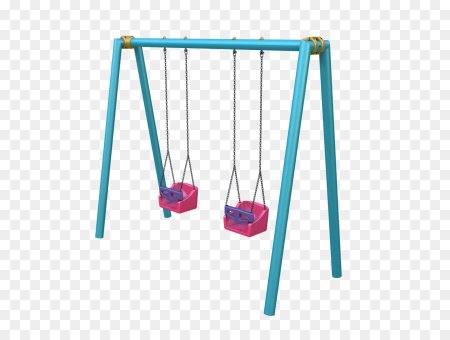 Дети на качелях без фона
