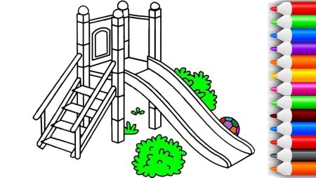 Горка раскраска для детей