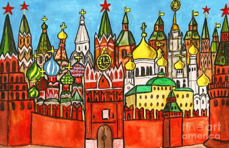 Кремль фломастерами для детей