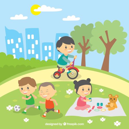 Играющие дети вектор
