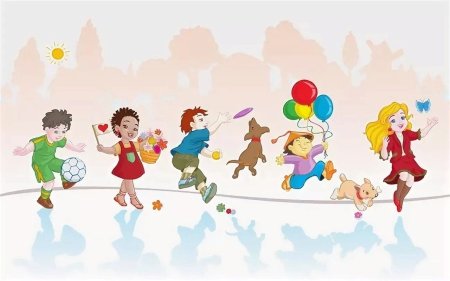 Играющие дети мультяшные