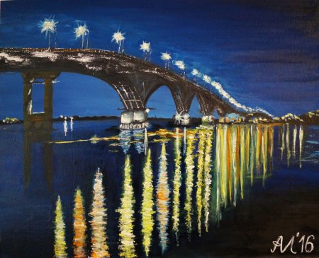 Саратовский мост через Волгу вектор