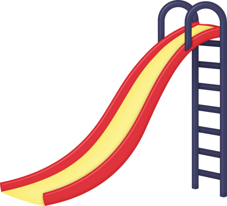 Детская горка на прозрачном фоне