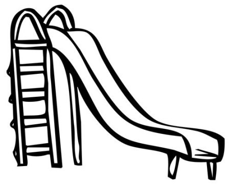 Детская горка раскраска