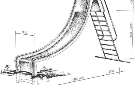 Чертеж детской горки
