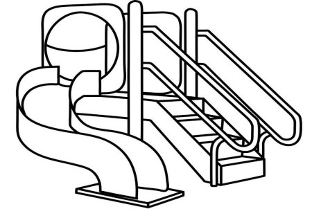 Горка раскраска для детей