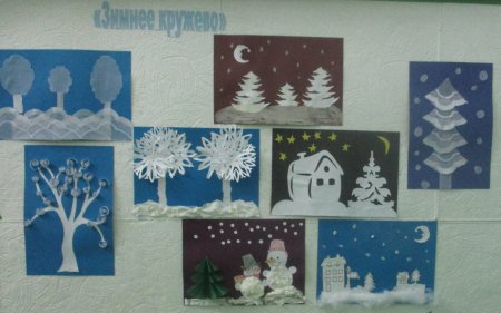 Зимние кружева поделки для детского сада
