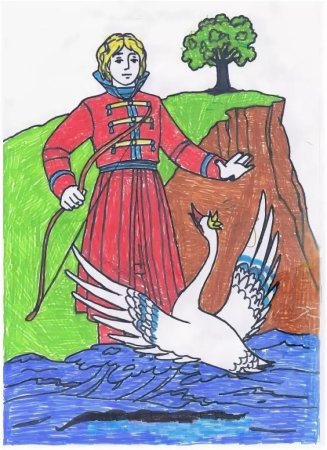 Рисунок к сказке о царе Салтане