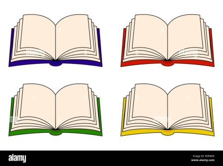 Цветное изображение открытой книги