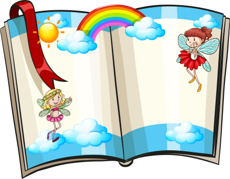 Рисунок раскрытой книги для детей