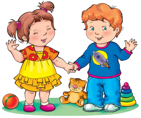 Мультяшные малыши в садике