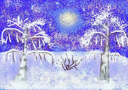 Метель гуашью