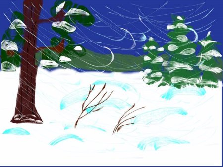 Холодный батик зима