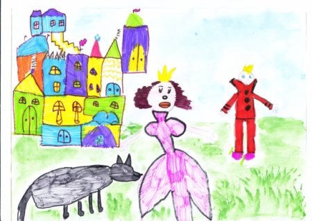 Рисунок к сказке Иван Царевич и серый волк