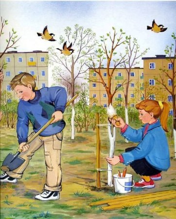 Труд людей весной для дошкольников