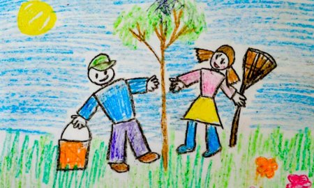 Рисунок на тему субботник