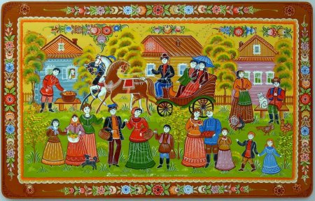 Городецкая роспись народные гуляния