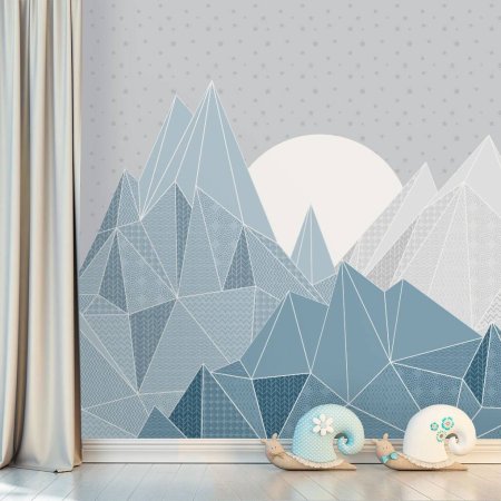 Геометрические горы на стене
