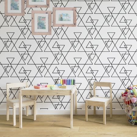Обои с геометрическим рисунком для стен