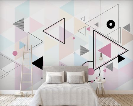 Комната с геометрическими фигурами