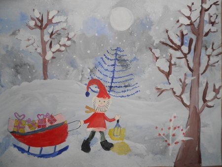 Детские работы на тему зима