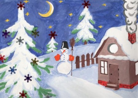 Конкурс рисунков зима