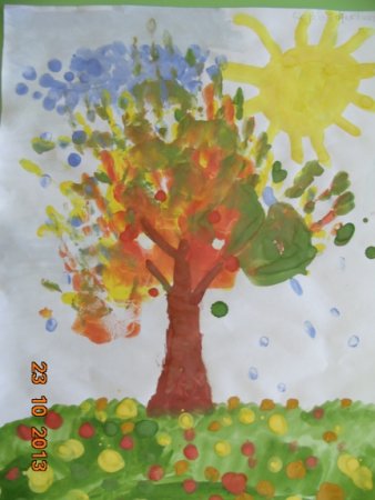 Рисунок на тему осень в детский сад ребенку