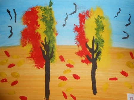 Рисование с дошкольниками на тему осень