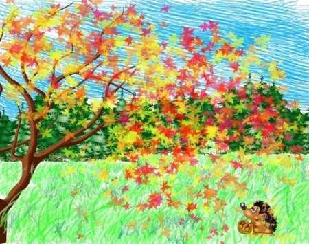 Рисование листопад