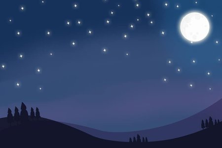 Мультяшные ночные звезды