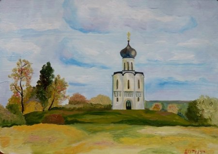 Храм Покрова на Нерли рисовать