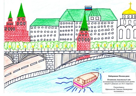 Город рисунок карандашом для детей