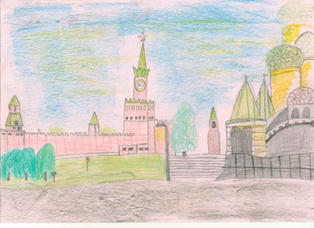 Кремль рисунок карандашом