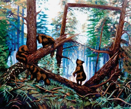 Утро в лесу иллюстрация