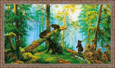 Шишкин Иван Иванович утро в Сосновом лесу чб