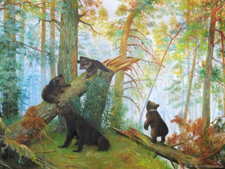 Мишки в лесу картина Шишкина
