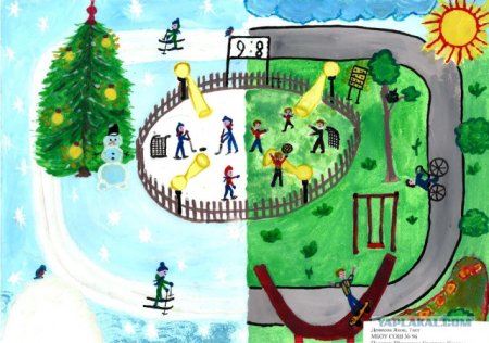 Рисунок на тему мой двор