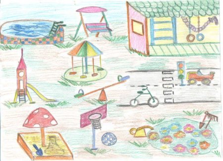 Рисование мой двор