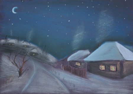 Иллюстрация ночь перед Рождеством 5 класс