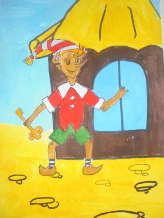 Детские рисунки к сказке золотой ключик или приключения Буратино