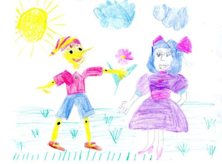 Рисование Буратино в подготовительной группе