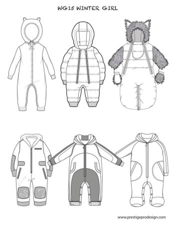 Технический эскиз комбинезона