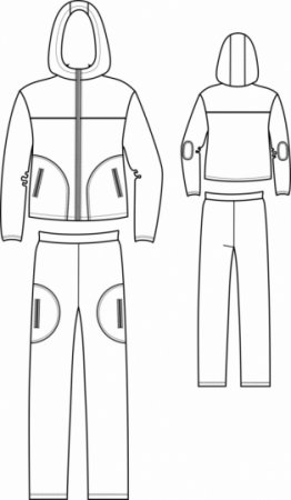 Эскиз спортивного костюма женского