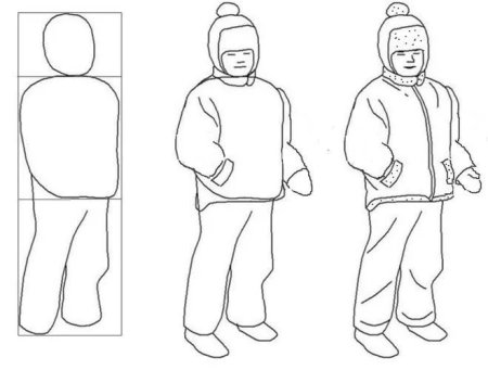 Поэтапное рисование мальчика для детей