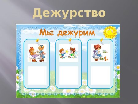Уголок дежурных в детском саду